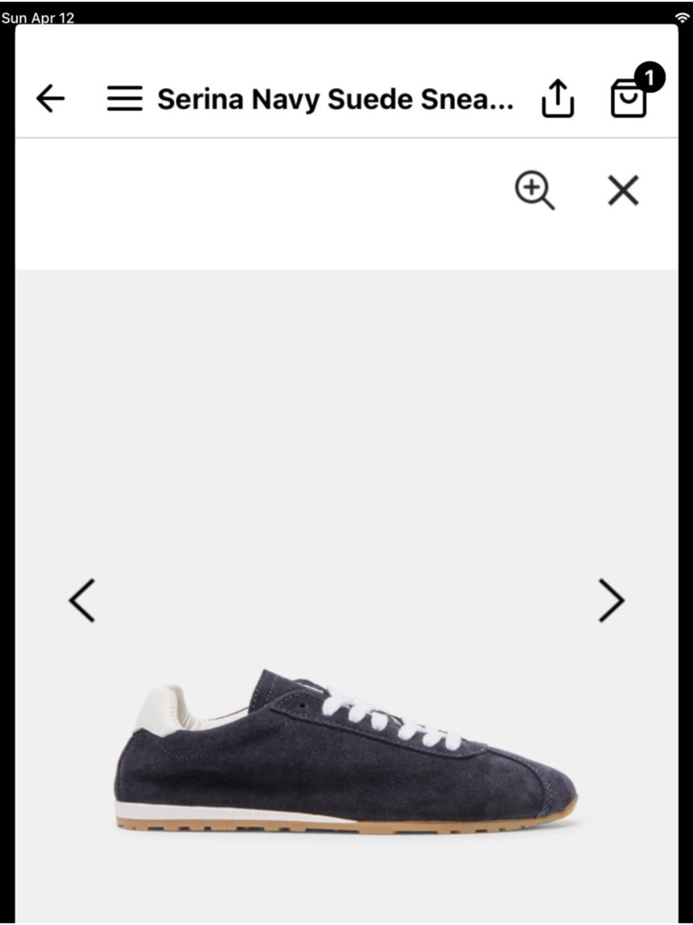 Dolce Vita Navy Suede Sneakers with White Accents